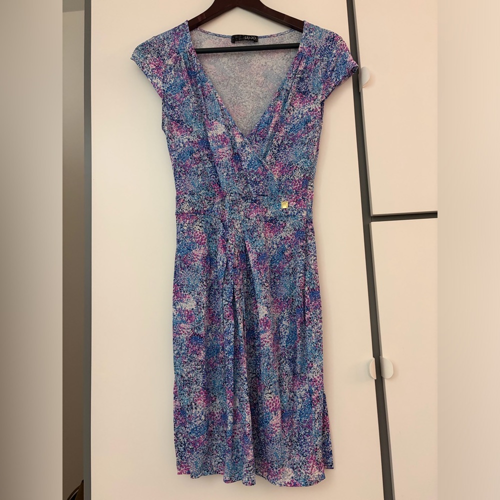 Liu Jo Blue and Pink Printed Mini Dress